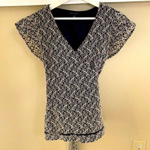 Banana republic eyelet wrap shirt size large